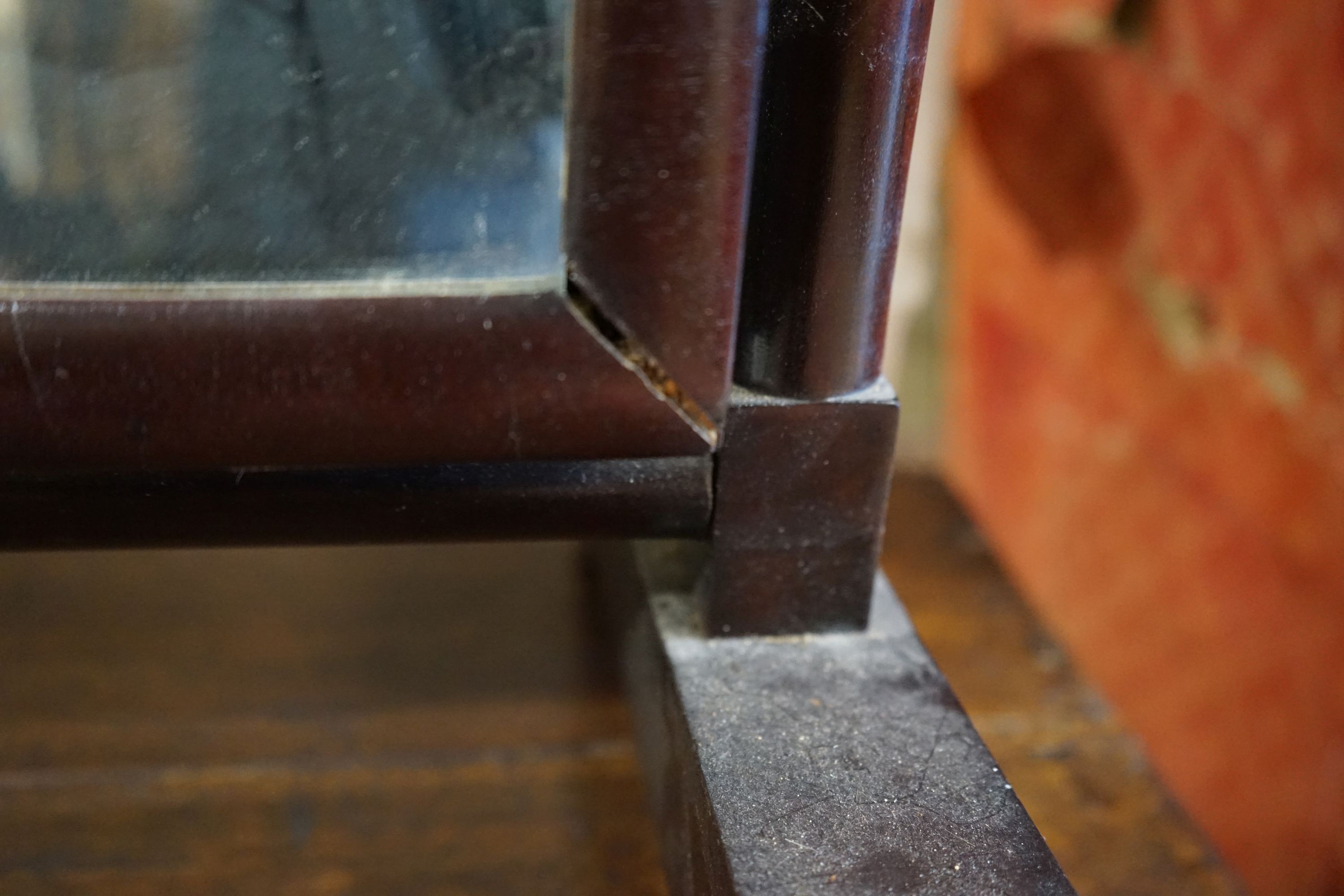 A Victorian mahogany toilet mirror, width 64cm, height 85cm